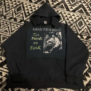 CUSTOM original dead kennedy print shirt altered to a russel athletic black